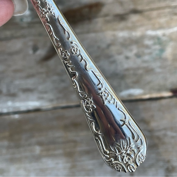 International Silver Rodgers Enchanted Rose Serving Spoon - Picture 4 of 10